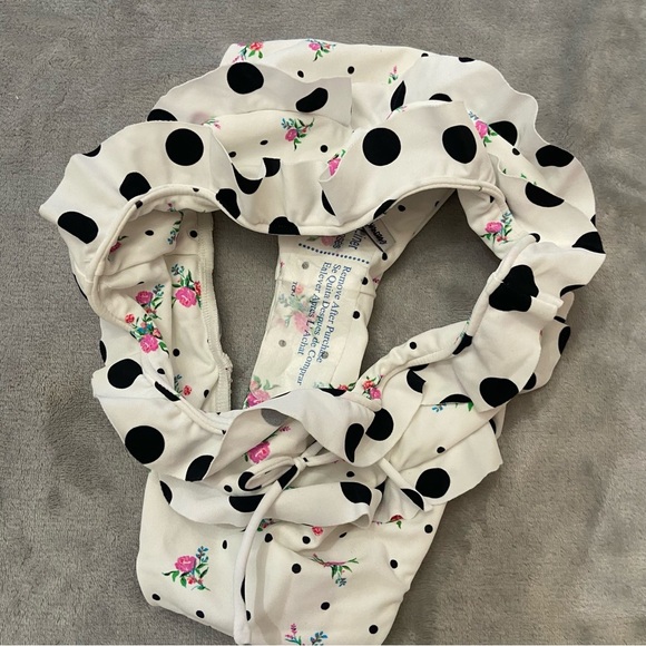 New! For love and lemons rosewater floral polka dot bikini bottoms 24203 - Picture 6 of 8